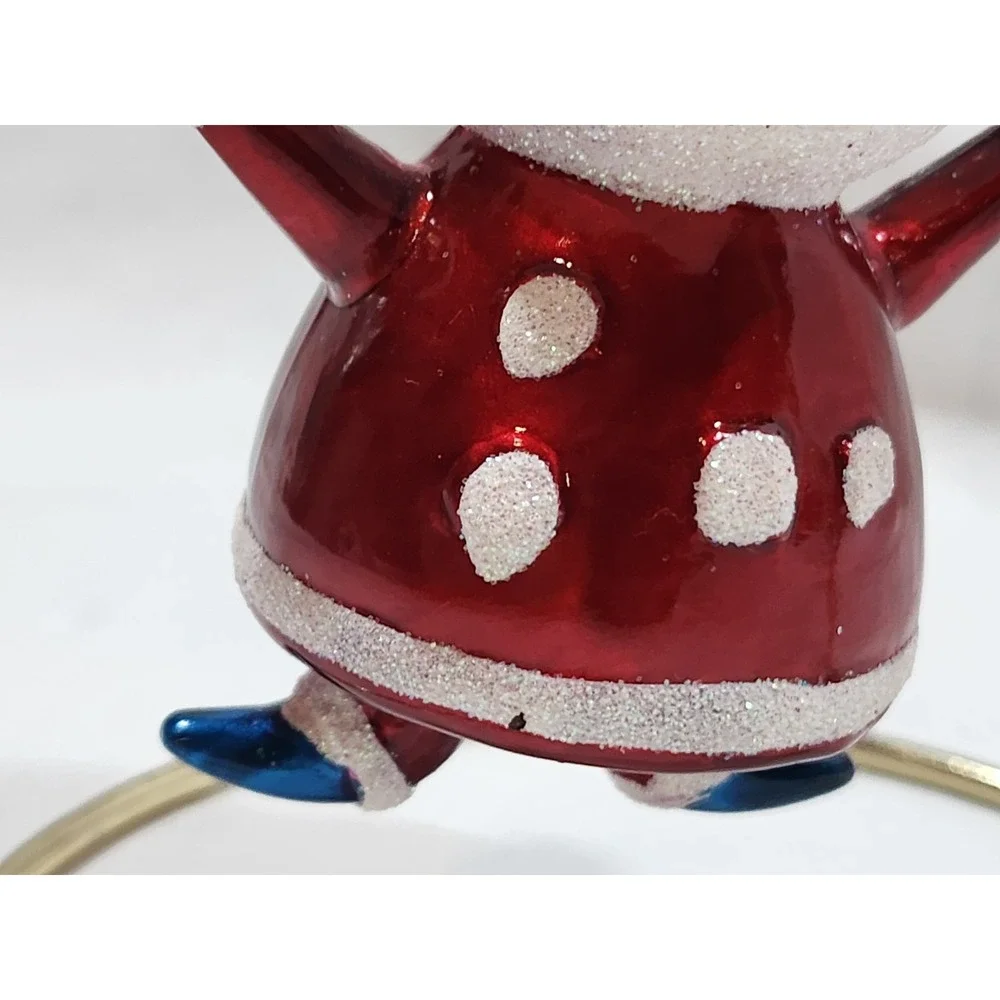 Target~Be Merry~Set of 2~Glass Christmas Ornaments~1 Snowman & 1 Santa~Excellent